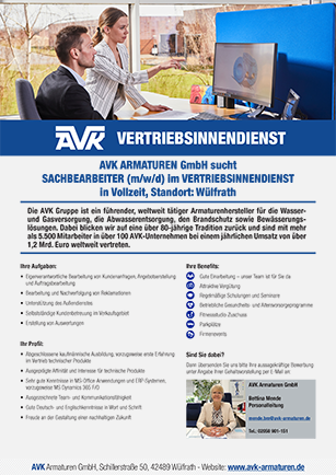 Vorschau Stellenanzeige Sachbearbeiter Innendienst