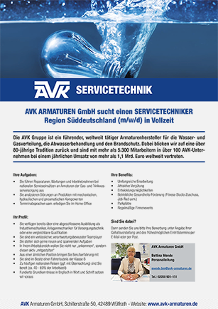 Vorschaubild Stellenanzeige Servicetechniker
