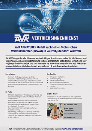 Vorschaubild Stellenanzeige Vertriebsinnendienst